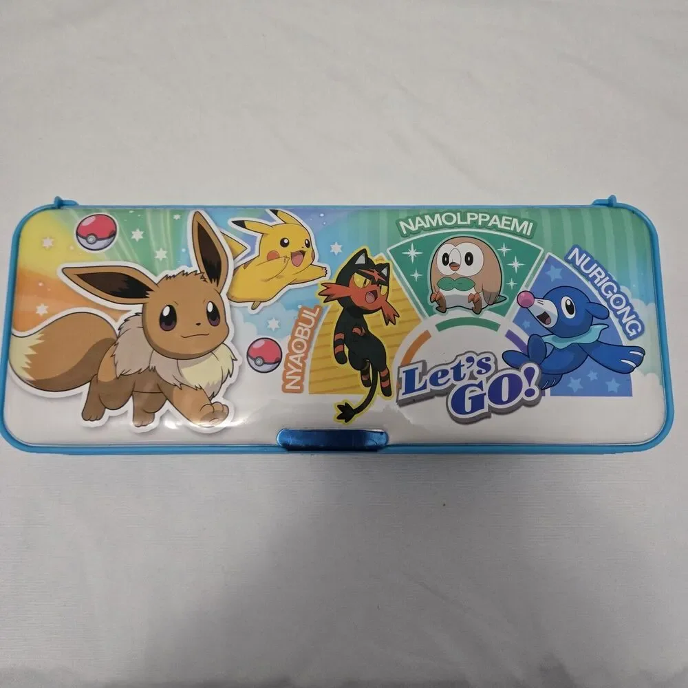 Vintage 1997 Nintendo Pokemon Pencil Case Pocket Monsters Japan Padded 2 Sides